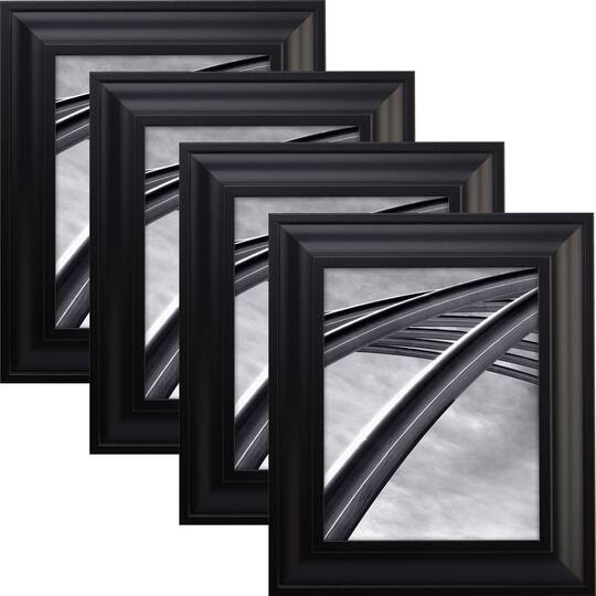 4 Pack Craig Frames Contemporary Upscale Satin Black Picture Frame